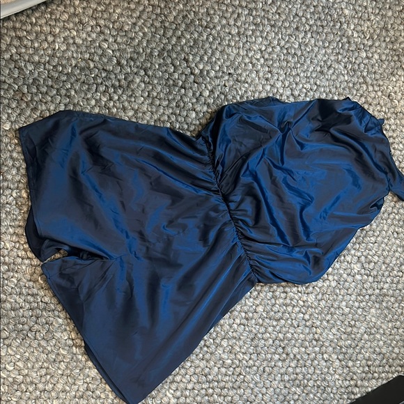 Cherley Satin Navy Blue Romper Size Medium - Picture 1 of 10